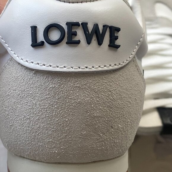 Loewe's Classic White And Light Gray Combination With Black Trim And Laces. - Picture 2 of 6